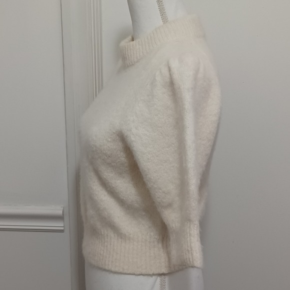 Stockholm Atelier & Other Stories Womens Crop Alpaca Wool Sz Sm Short Sleeve Top - Picture 2 of 8